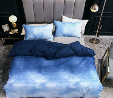 3D Blue Gradient 2096 Bed Pillowcases Quilt