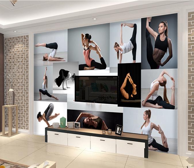 3D Yoga Exercise 47 Wall Murals Wallpaper AJ Wallpaper 2 