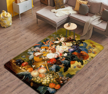 3D Flower Fruit 32101 Non Slip Rug Mat