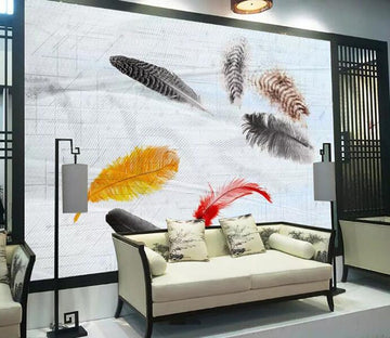 3D Colored Feather 665 Wall Murals Wallpaper AJ Wallpaper 2 