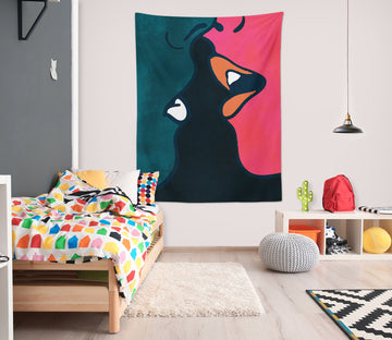 3D Couple Kissing 889 Boris Draschoff Tapestry Hanging Cloth Hang