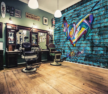 3D Color Graffiti 1429 Barber Shop Wall Murals Wallpaper AJ Wallpaper 2 