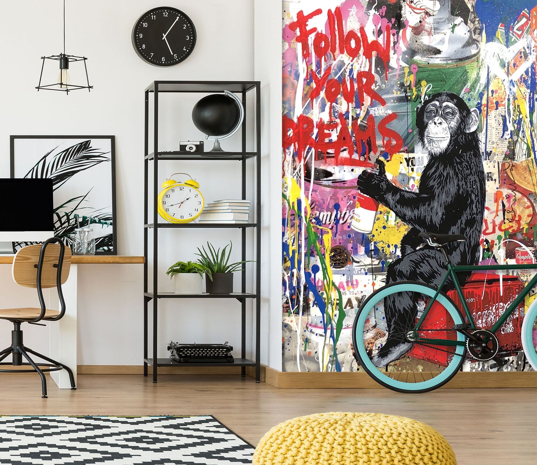 3D Graffiti Orangutan 102 Wall Murals Wallpaper AJ Wallpaper 2 