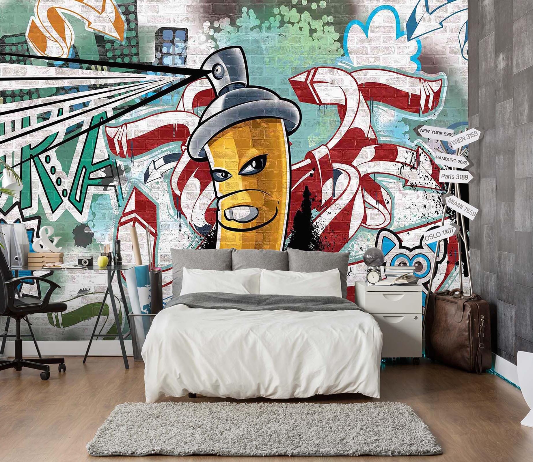 3D Graffiti Spray Can 154 Wall Murals Wallpaper AJ Wallpaper 2 