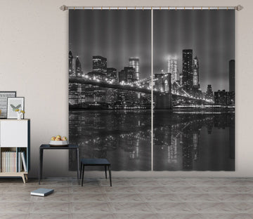3D Grey City 107 Marco Carmassi Curtain Curtains Drapes Curtains AJ Creativity Home 