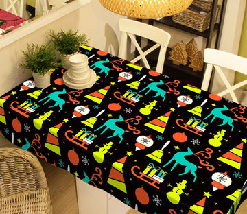 3D Deer Sleigh Gift Box 33 Tablecloths Tablecloths AJ Creativity Home 