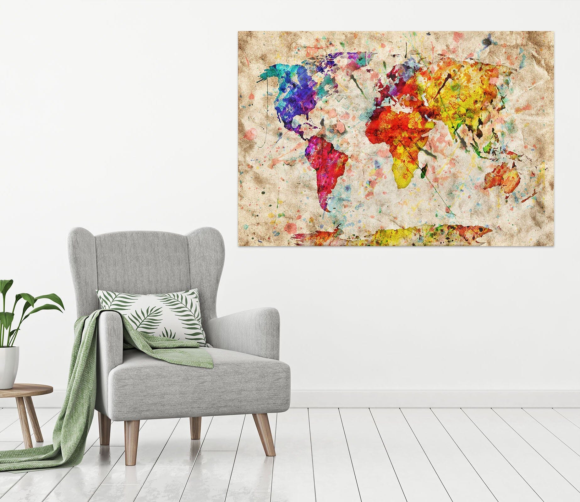 3D Color Painting 139 World Map Wall Sticker Wallpaper AJ Wallpaper 2 