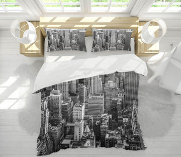 3D Grey City 126 Marco Carmassi Bedding Bed Pillowcases Quilt