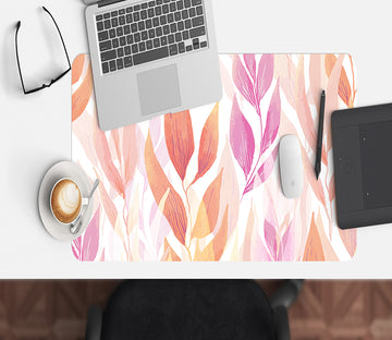 3D Red Leaves 17077 Desk Mat