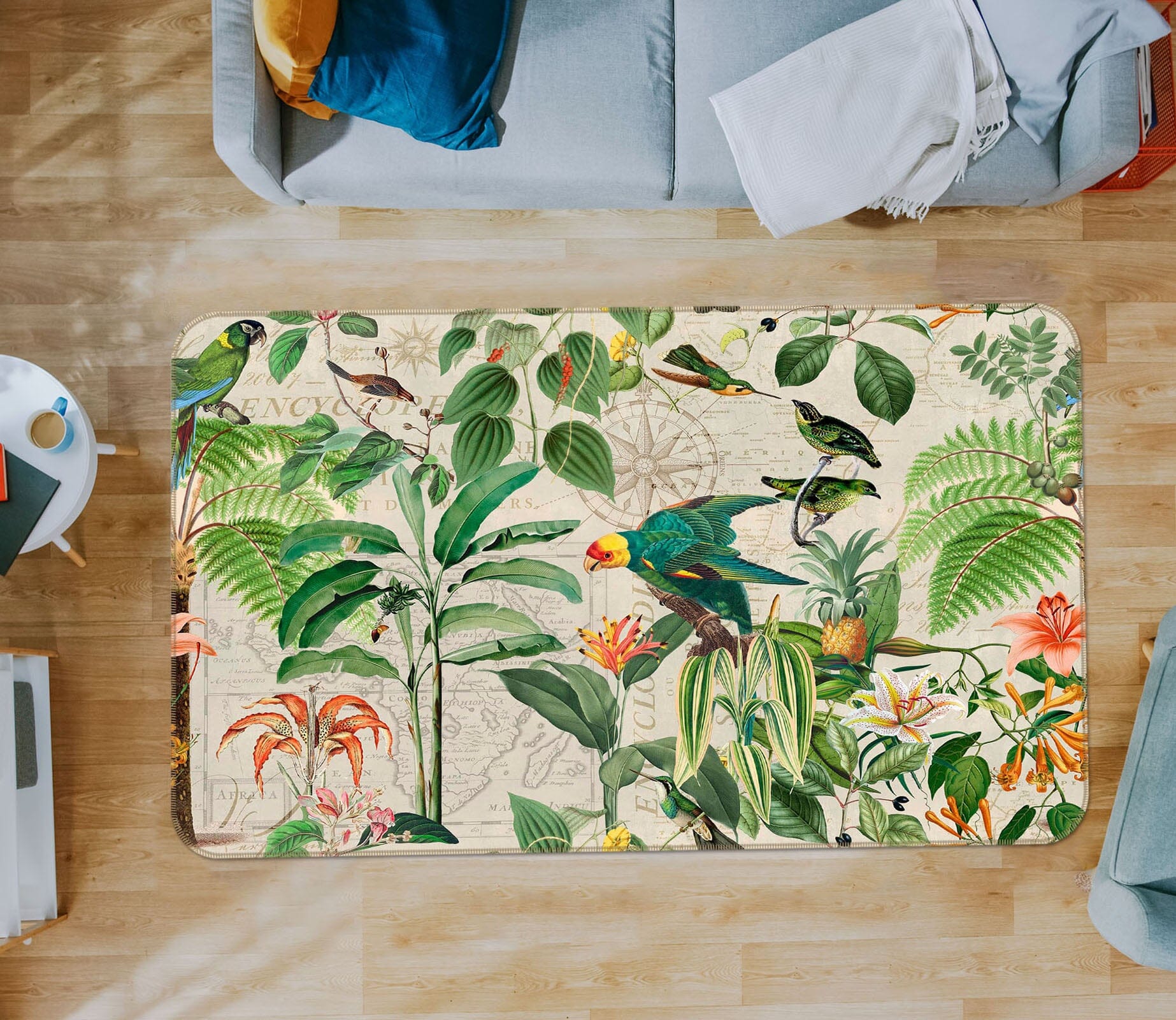 3D Kingdom Of Birds 1034 Andrea haase Rug Non Slip Rug Mat Mat AJ Creativity Home 