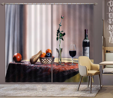 3D Red Wine Fruit 11032 Matthew Holden Bates Curtain Curtains Drapes