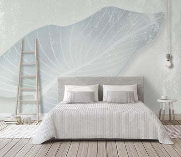 3D White Leaves 3045 Wall Murals