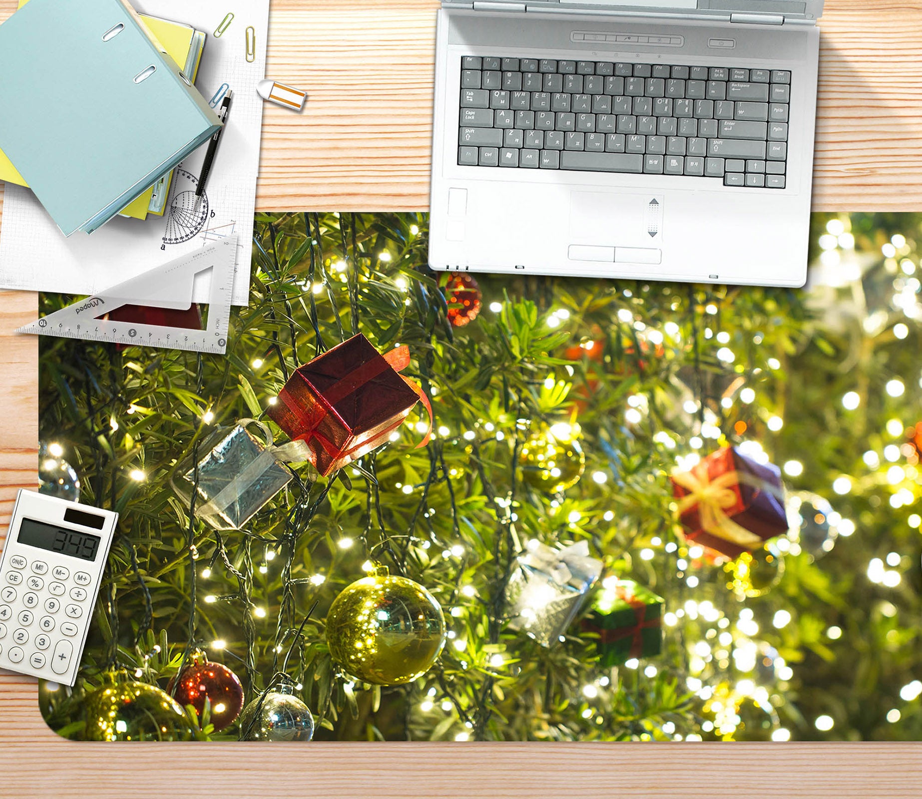 3D Gift Ball Pendant 51215 Christmas Desk Mat Xmas