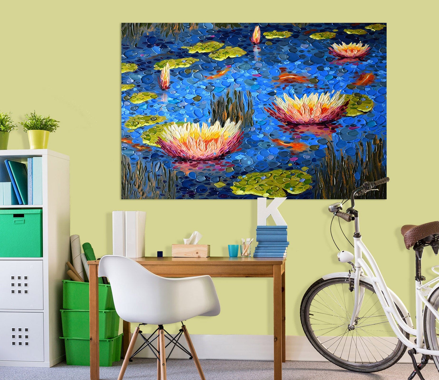 3D Lotus Pond 015 Dena Tollefson Wall Sticker Wallpaper AJ Wallpaper 2 