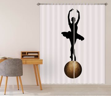 3D Woman Ballet 1099 Boris Draschoff Curtain Curtains Drapes Curtains AJ Creativity Home 