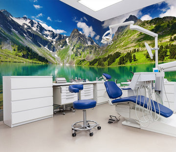 3D Mountains and water 03 Wall Murals Wallpaper AJ Wallpaper 