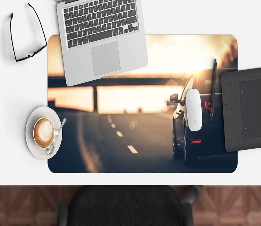 3D Street Car 17011 Desk Mat