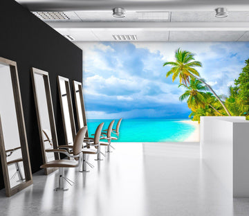 3D Beach Sea Tree 084 Wall Murals Wallpaper AJ Wallpaper 2 