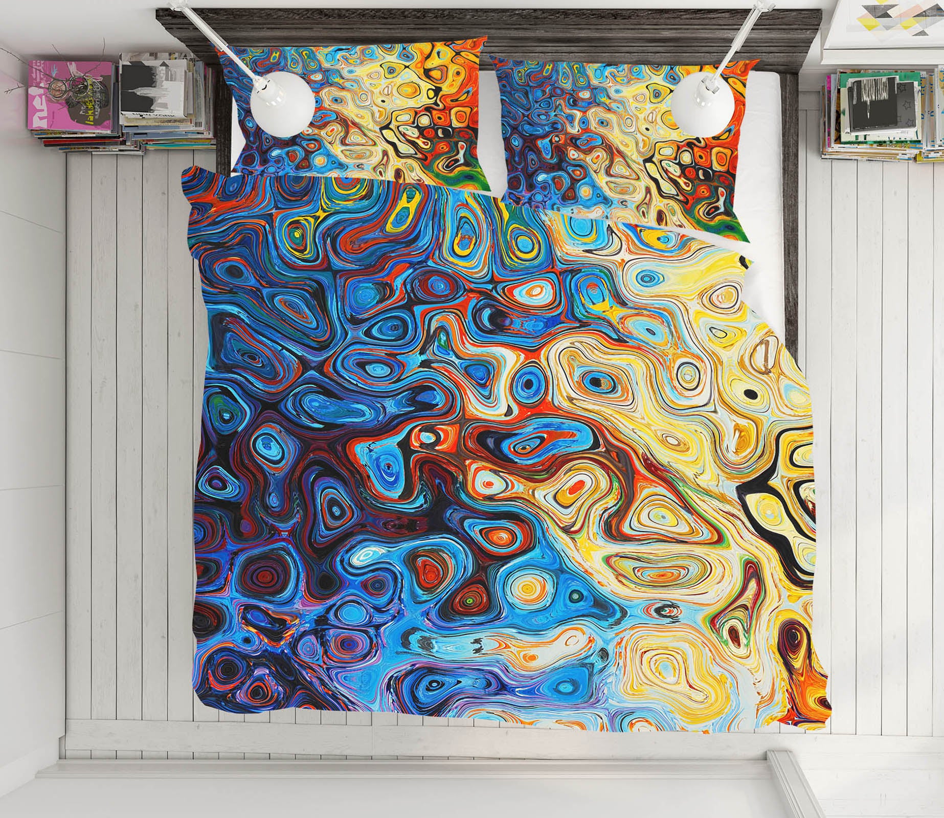 3D Pattern Lines 19196 Bed Pillowcases Quilt