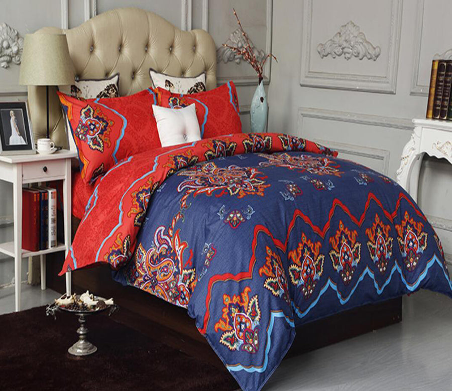 3D Dark Blue Pattern 6058 Bed Pillowcases Quilt