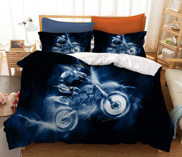 3D Motorcycle Fly 1073 Bed Pillowcases Quilt