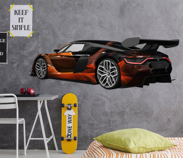 3D FP Orange Sports Car 0174 Vehicles Wallpaper AJ Wallpaper 