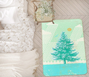 3D Blue Fir Tree 1016 Showdeer Rug Non Slip Rug Mat Mat AJ Creativity Home 