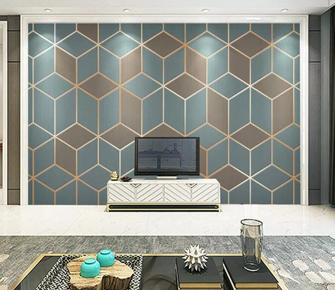 3D Diamond Pattern 2444 Wall Murals Wallpaper AJ Wallpaper 2 