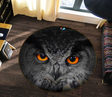 3D Owl 72249 Round Non Slip Rug Mat