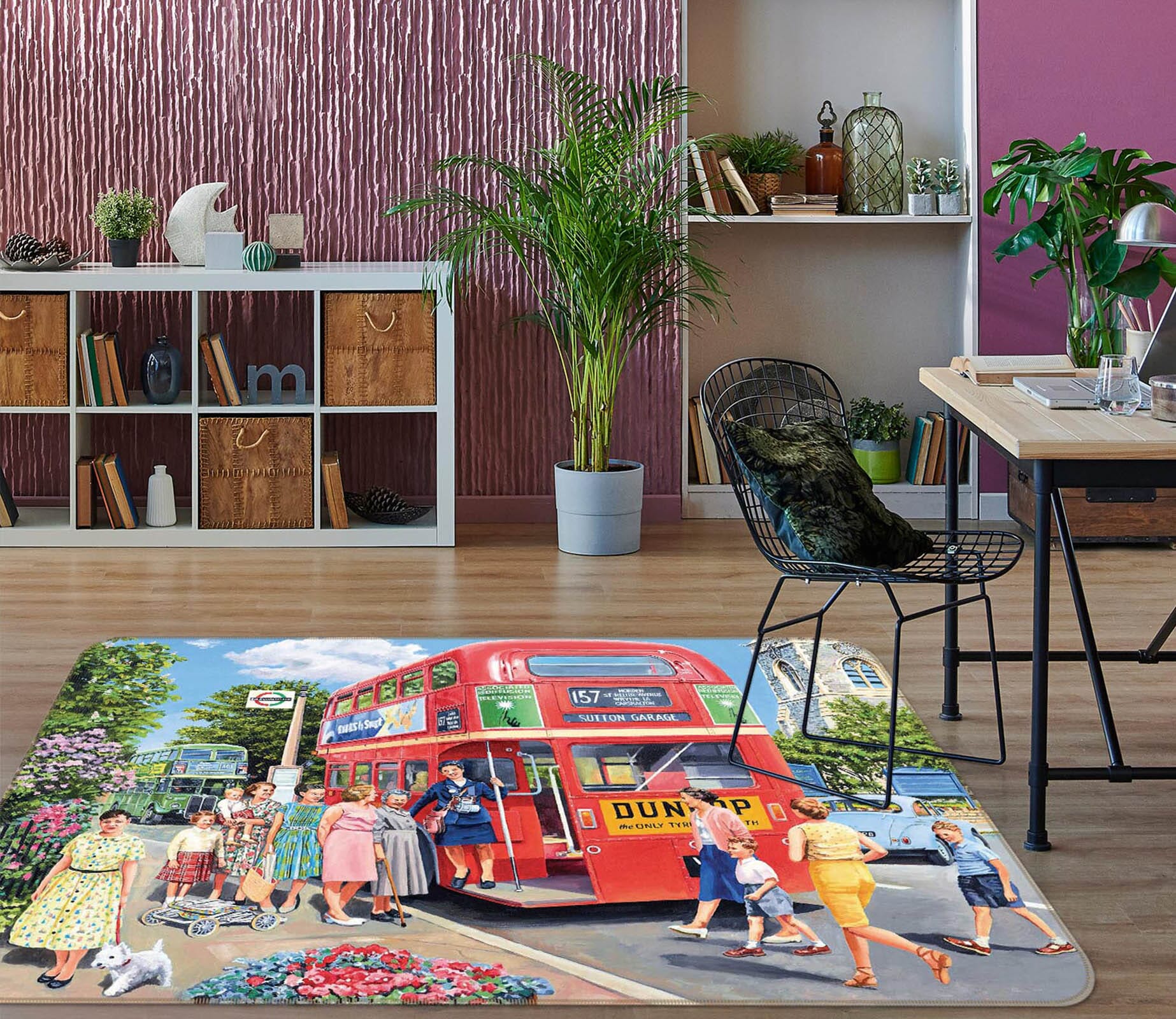 3D The Bus Conductress 1108 Trevor Mitchell Rug Non Slip Rug Mat Mat AJ Creativity Home 