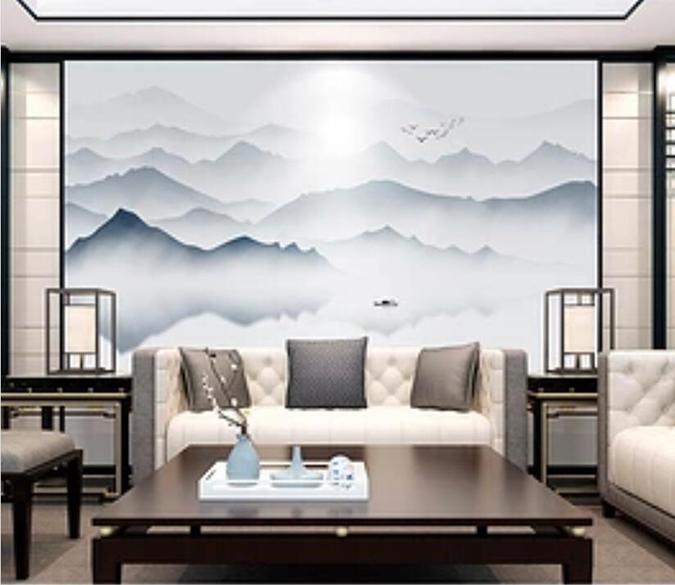 3D Misty Valley 410 Wall Murals Wallpaper AJ Wallpaper 2 