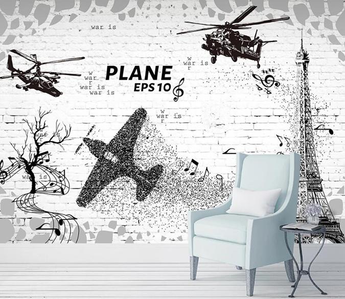 3D Aircraft 1410 Wall Murals Wallpaper AJ Wallpaper 2 