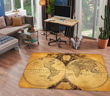 3D World Territory 226 World Map Non Slip Rug Mat Mat AJ Creativity Home 