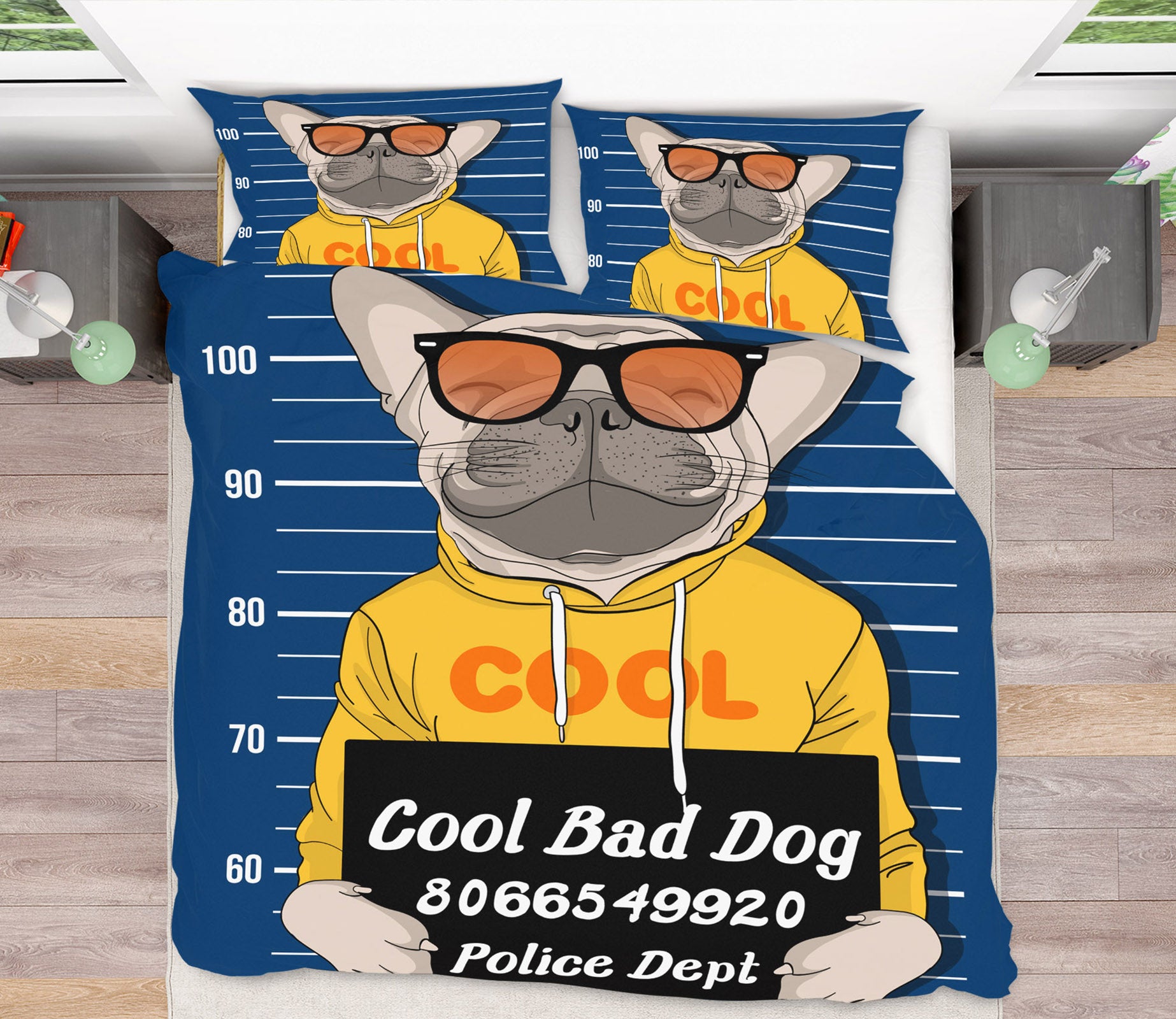 3D Dog Sunglasses 61073 Bed Pillowcases Quilt