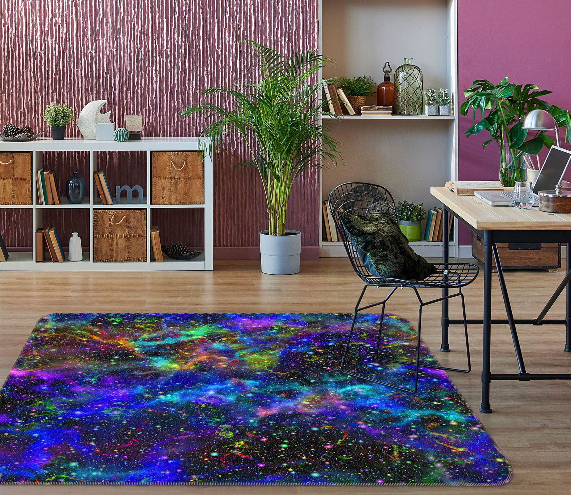 3D Starry Sky 26114 Non Slip Rug Mat