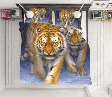 3D Animal Tiger 5854 Kayomi Harai Bedding Bed Pillowcases Quilt Cover Duvet Cover
