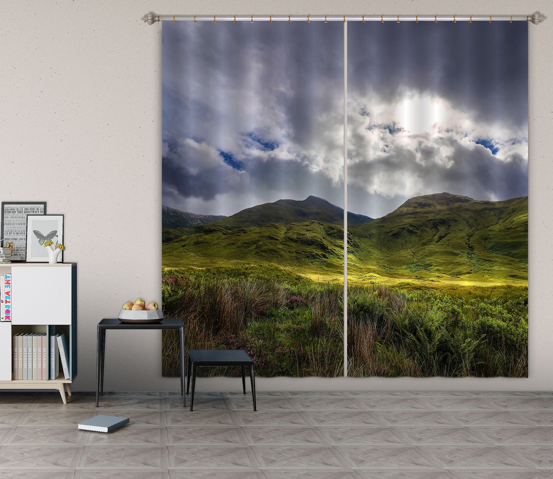 3D Green Valley 010 Jerry LoFaro Curtain Curtains Drapes