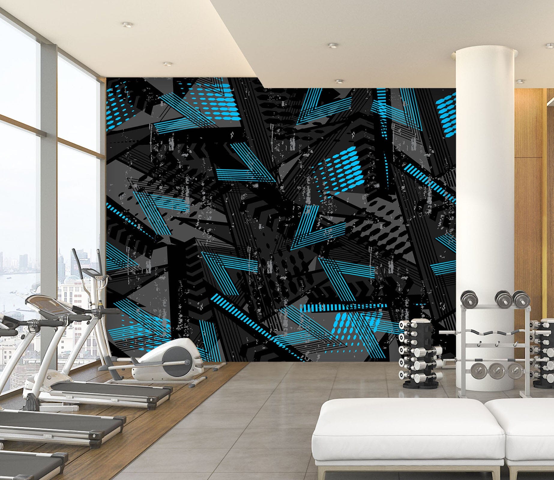 3D Blue Pattern 289 Wall Murals Wallpaper AJ Wallpaper 2 