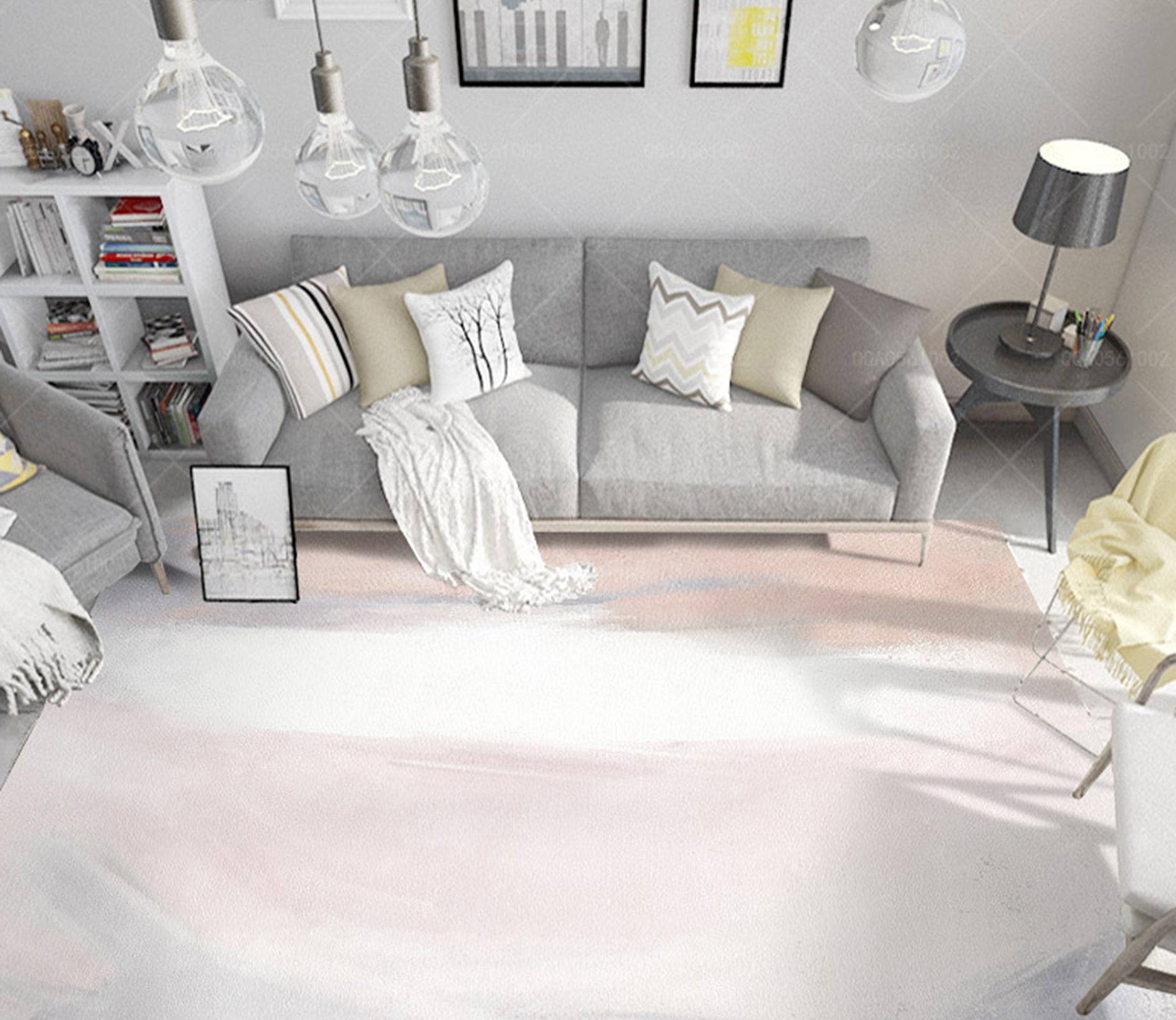 3D Pink Scribble WG041 Non Slip Rug Mat Mat AJ Creativity Home 