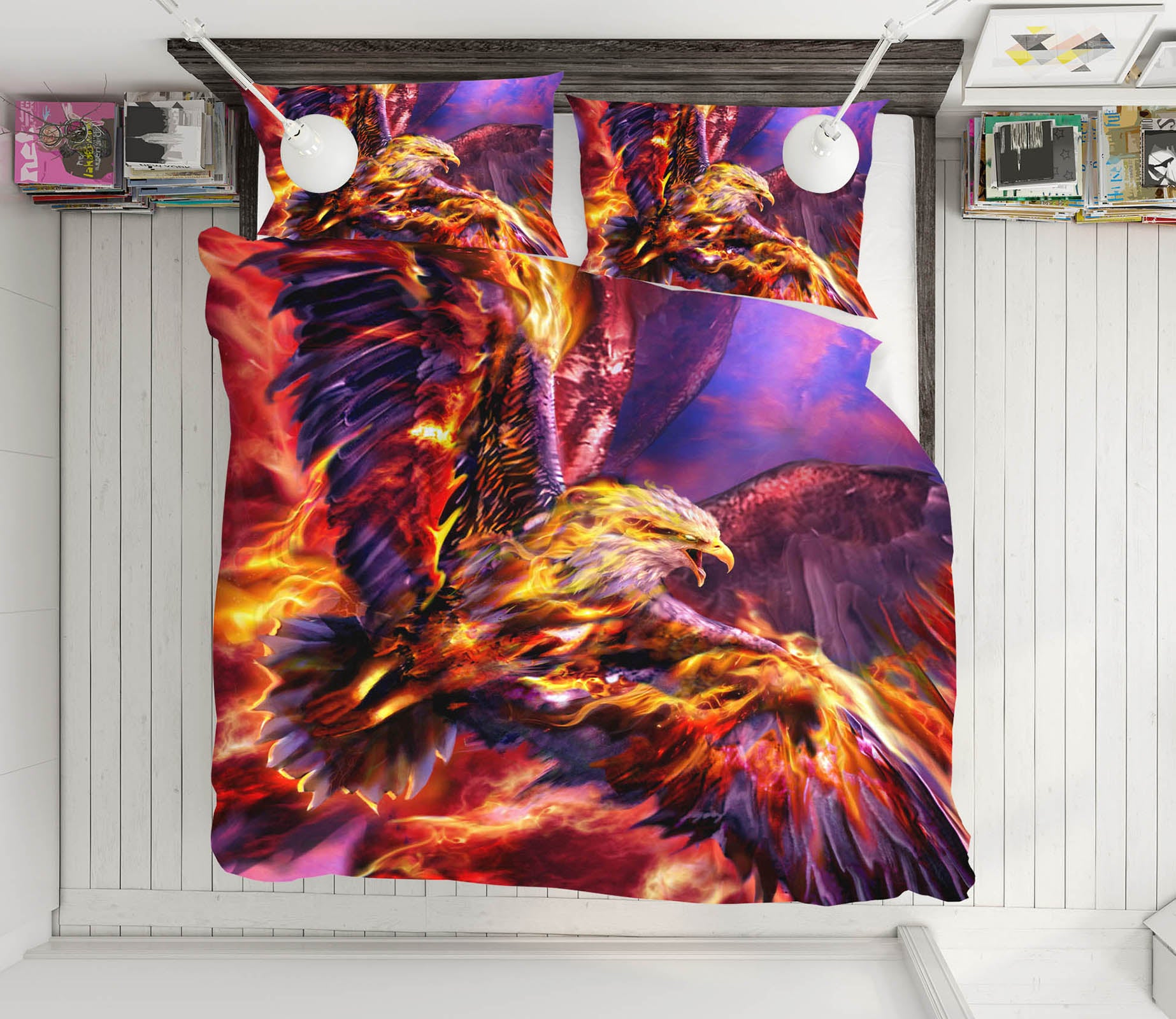 3D Flame Eagle 8336 Ruth Thompson Bedding Bed Pillowcases Quilt Cover Duvet Cover
