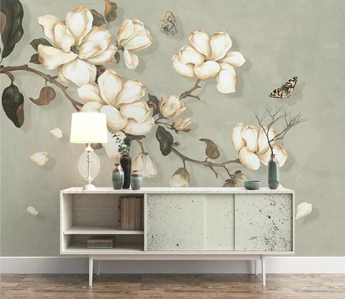 3D Flower Butterfly 1648 Wall Murals Wallpaper AJ Wallpaper 2 