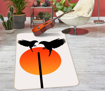 3D Sun Magpie 1131 Boris Draschoff Rug Non Slip Rug Mat Mat AJ Creativity Home 