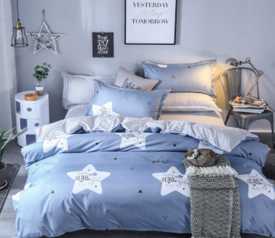 3D Big Star 4054 Bed Pillowcases Quilt