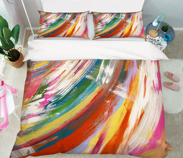 3D Color Stripes 60139 Bed Pillowcases Quilt