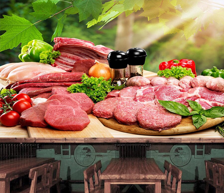 3D Fresh Beef 1079 Wall Murals Wallpaper AJ Wallpaper 2 