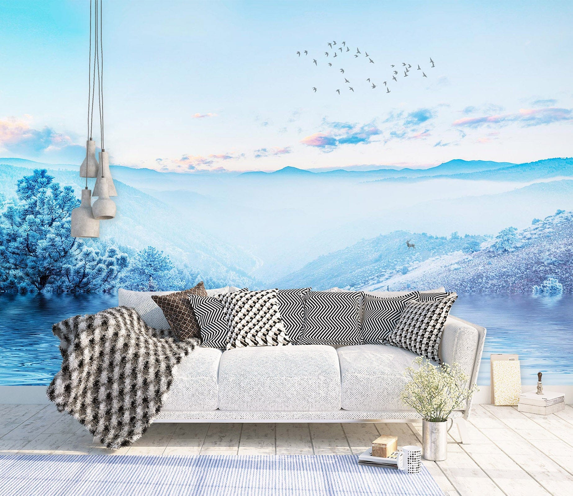 3D Valley Creek 2078 Wall Murals Wallpaper AJ Wallpaper 2 