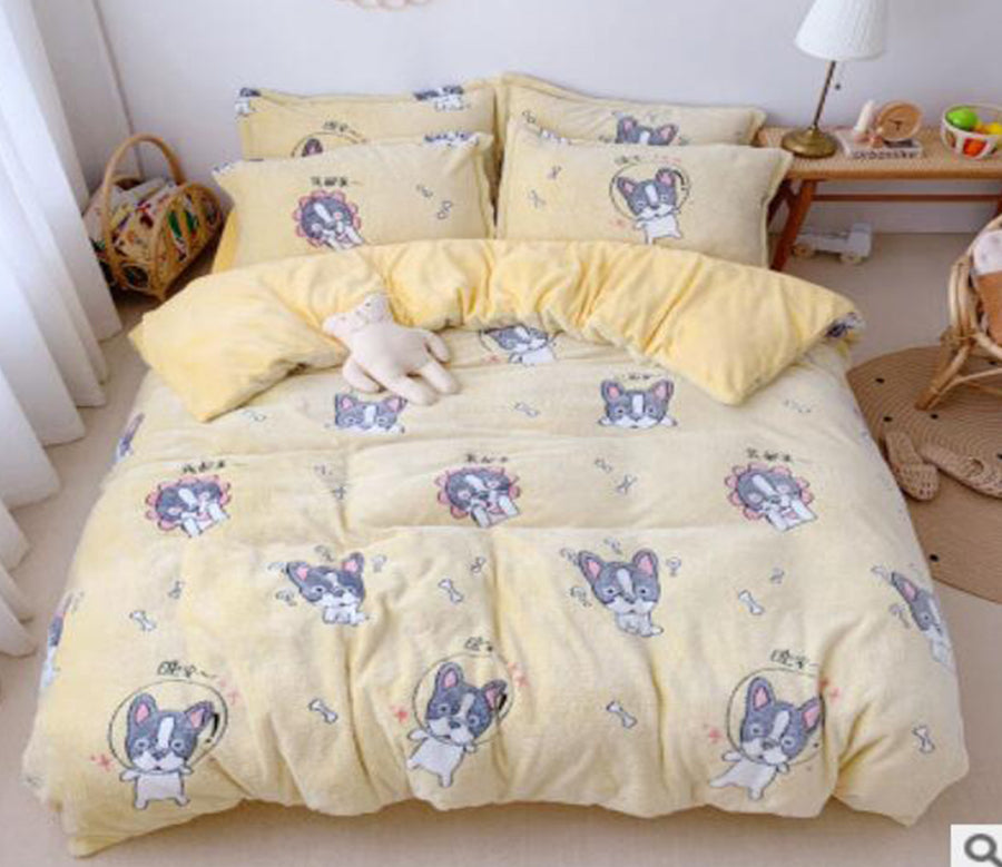 3D Bulldog 30127 Bed Pillowcases Quilt
