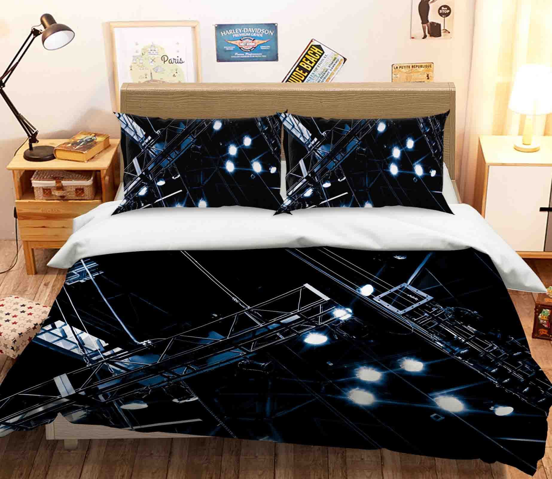 3D Bright Light 2003 Noirblanc777 Bedding Bed Pillowcases Quilt Quiet Covers AJ Creativity Home 