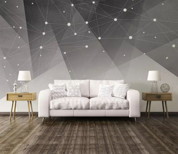 3D Grey Stars 2170 Wall Murals