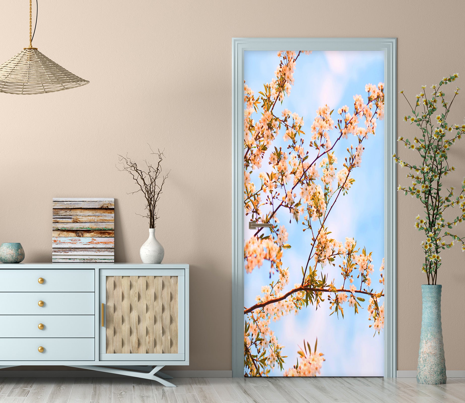 3D Flower Branch 22024 Door Mural
